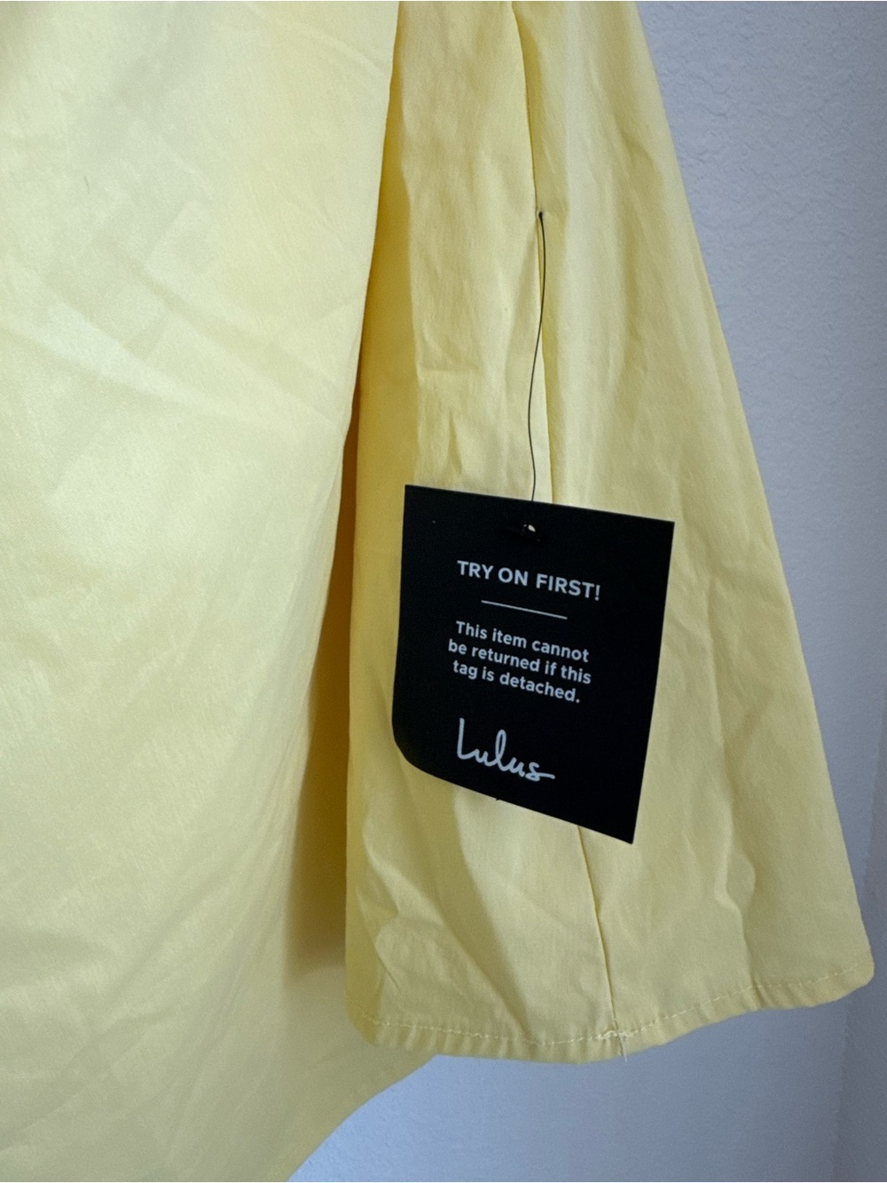 Lulu's One-Shoulder Lemon Mini Dress with White Daisy - Picture 5 of 12